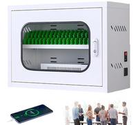 ASumPio Caja De Almacenamiento Portátil para Teléfono Móvil con Cuatro Ruedas Universales, Organizador Seguro Y Recargable De 20 Ranuras para Montar En La Pared.,20Slots