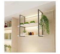 ASumPio Estante Decorativo De Techo, Estante De Barra para Colgar, Estante De Almacenamiento Industrial, Estante para Colgar Vinos, Gabinete Colgante De Hierro Forjado,Green-1