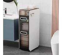 ASumPio Gabinete De Almacenamiento con Cajones Apilables Gabinete De Almacenamiento Unidad De Almacenamiento Vertical Estante Organizador Estrecho Portarrollos De Papel,One Color-3 Layer