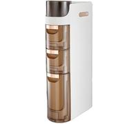 ASumPio Gabinete De Almacenamiento De Baño Delgado con Soporte para Papel Higiénico, Gabinete De Almacenamiento De Relleno De 2/3/4 Niveles con Cajones Y Ruedas Grandes,One Color-3Tier