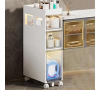 ASumPio Gabinete De Almacenamiento para Baño Pequeño, Gabinete De Almacenamiento Estrecho De Gran Capacidad con Cajones De Plástico Y Ruedas, Gabinete Delgado para Alma,Tissue Cabinet-3 Tier