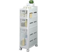 ASumPio Gabinete De Almacenamiento Pequeño, Organizador De Gabinete De Almacenamiento, Gabinete De Baño Lateral De Gran Capacidad, Gabinete De Baño Delgado, Soporte De,3 Tier-One Size