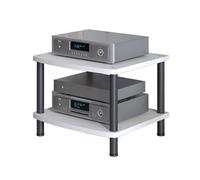 ASumPio Gabinete De Soporte para Medios Audiovisuales De 2, 3 Y 4 Niveles, Soporte para Audio De Piso, Soporte para Reproductor De CD, Soporte De Esquina para TV, Gabinete para,B-2 Tier