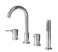 ASumPio Juego De Cabezal De Ducha, Grifo Mezclador De Ducha De Baño, Grifo De Bañera De Agua Fría Y Caliente De Una Sola Palanca con Cabezal De Ducha De Mano, Grifos De Bañ,Chrome