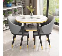ASumPio Juego De Mesa De Comedor Pequeña para 2, Mesa Y Sillas De Cocina, Fácil De Montar, Ideal para Sala De Estar Y Cafetería.,Grey-One Size