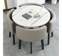 ASumPio Juego De Mesa De Comedor Redonda con Sillas. Muebles Que Ahorran Espacio para Comedores, Salas De Estar Y Salas De Recepción. Ideal para Mesas De Conferencias O Sal,70