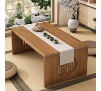 ASumPio Mesa Plegable Japonesa De Madera Maciza para Sala De Estar, Decoración del Hogar, Mesa De Té Baja De Bambú para Oficina Y Salón De Té, Fácil Almacena,One Color-31.5 * 14.6 * 11.8in