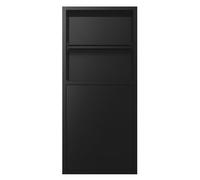ASumPio Nicho De Ducha Impermeable, Nicho De Baño Húmedo Empotrado De Acero Inoxidable, Inserto De Pared Flexible para Papel Higiénico, Champú, Artículos De T,Black-38x20x12.5CM(14.97x7.88x4.93in)