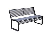 ASumPio Sillas De Porche Banco De Jardín Banco De Parque Banco Exterior Banco Comunitario Cuadrado con Doble Respaldo Banco Exterior Impermeable Protector Solar Asient,B 150cm-One Size