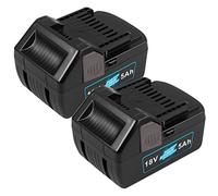 ASUNCELL 18V 5000mAh Batería de Repuesto para Herramientas eléctricas para HITACHI 339782 BSL1830C 330139 330557 BSL1815X BSL1815S BSL1830 Hitachi C18DSLP4 CJ 18DSLP4 C 18DSL2 FCG 18DL Paquete de 2