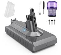 ASUNCELL Batería de repuesto para aspiradora Dyson SV14 Absolute Complete Fluffy (3900 mAh, tipo tornillo), 25,2 V (con filtro, cepillo y tornillos)