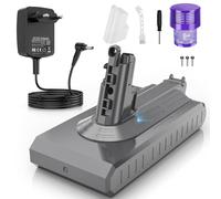 ASUNCELL Batería de repuesto para Dyson SV14 Absolute Complete Fluffy, 3900 mAh, con cargador, cepillo y tornillos, 25,2 V, batería de repuesto para aspiradora Dyson SV14 Absolute Complete Fluffy