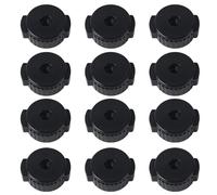 ASUNFO 12 tuercas negras para platillos de plástico, accesorios de tambor de 8 mm, tuerca de platillo de liberación rápida, para piezas de kit de percusión