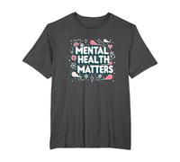 Asuntos de Salud Mental: Conciencia y Apoyo Camiseta, Hombre Tallas Grandes, Jaspeado Oscuro, 4X Alto