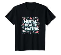 Asuntos de Salud Mental: Conciencia y Apoyo Camiseta, Niños, Negro, 4 años