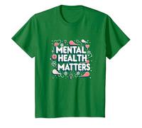 Asuntos de Salud Mental: Conciencia y Apoyo Camiseta, Niños, Verde Kelly, 4 años