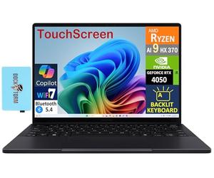 ASUS 2025 ProArt PX13 (Reemplazar P16) Portátil AI 2 en 1 visualización táctil OLED 3K 500 nits (Ryzen AI 9 HX 370, 32GB LPDDR5X, 1TB SSD, KYB retroiluminado, WiFi 7, BT 5.4, Win11P) con expansor de