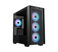 ASUS A21 Plus - Chasis mATX (Compatible con disipador de CPU de 165 mm, radiadores de 360 mm, Tarjeta gráfica de 380 mm, Fuente de alimentación ATX, Placa Base con Conector Oculto, Color Negro)