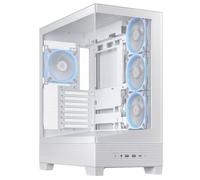 ASUS A31 Plus TG ARGB - Chasis PC ATX (Compatible con Placas Base con Conector Oculto, radiadores de 360 mm y gráficas de 380 mm, 4 Ventiladores ARGB, Cristal Templado, gestión de Cables), Blanco