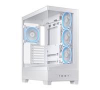ASUS A31 Plus TG ARGB - Chasis PC ATX (Compatible con Placas Base con Conector Oculto, radiadores de 360 mm y gráficas de 380 mm, 4 Ventiladores ARGB, Cristal Templado, gestión de Cables), Blanco