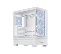 ASUS A31 Plus TG ARGB - Chasis PC ATX (Compatible con Placas Base con Conector Oculto, radiadores de 360 mm y gráficas de 380 mm, 4 Ventiladores ARGB, Cristal Templado, gestión de Cables), Blanco