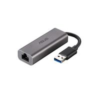 ASUS Adaptador USB Ethernet de 2.5 G (USB-C2500) Conexión de Red LAN con Cable para Mac OS, Linux, Windows, Compatible con Versiones anteriores en 2.5G, 1G, 100Mbps, Ideal para Juegos
