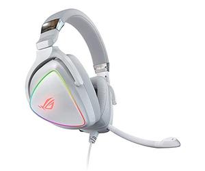 ASUS Auriculares RGB ROG Delta | Hi-Res ESS Quad-DAC, Efecto de iluminación Circular RBG | Conector USB-C para PC, Consolas y Juegos móviles | Auriculares para Juegos con micrófono Desmontable
