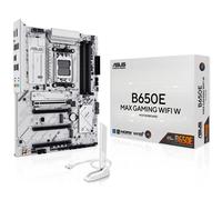 ASUS B650E MAX Gaming WiFi W - Placa Base AMD B650 ATX, Blanco, DDR5, PCIe 5.0, Ranuras M.2, Wi-Fi 6E, 2.5Gb Ethernet, DisplayPort, HDMI, USB Tipo-A y Tipo-C, BIOS Flashback, Aura Sync