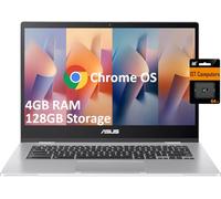 ASUS Chromebook 14 Laptop (14 pulgadas FHD antirreflejos, Intel Celeron N4500, 4 GB de RAM, 128 GB de almacenamiento (64 GB eMMC + tarjeta SD de 64 GB)), reforzado para el hogar y los estudiantes,