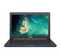 ASUS Chromebook C403 portátil resistente y resistente a derrames, 14 pulgadas HD, 180 grados, procesador Intel Celeron N3350, 4 GB de RAM, 32 GB eMMC, MIL-STD 810G durabilidad, azul oscuro, educación, Chrome OS, C403NA-WS42-BL