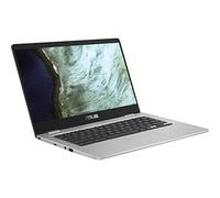ASUS Chromebook C423 visualización HD NanoEdge de 14 Pulgadas y 180 Grados, procesador Intel Dual Core Celeron, RAM LPDDR4 de 4 GB, Almacenamiento de 32 GB, Color Plateado, C423NA-DH02