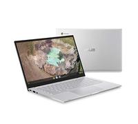 ASUS Chromebook C425 Clamshell portátil de 14 pulgadas, FHD de 4 vías NanoEdge, procesador Intel Core m3-8100Y, 4 GB de RAM, 128 GB de almacenamiento eMMC, KB retroiluminado, plata, Chrome OS, C425TA-AS348F