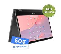 ASUS Chromebook CM14 Flip CL1402FM2A-EC0202 - Ordenador Portátil 14" Full HD (MediaTek Kompanio 520, 4GB RAM, 64GB eMMC, Arm Mali-G52 MC2, ChromeOS) Gris Gravidad - Teclado QWERTY español