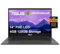 ASUS Chromebook CM14 Laptop, 35.6 cm FHD, MediaTek Kompanio 520, 4GB/128GB | (64 GB eMMC + tarjeta SD de 64 GB), para el hogar y los estudiantes, antirreflejos, resistente, duración de la batería de 15