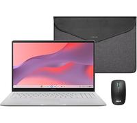 ASUS Chromebook CM1505-15.6" Laptop Full HD (MediaTek Kompanio 540, 4GB RAM, 128GB eMMC, ChromeOS)+ Ratón y Funda +3 Meses Google AI Pro, Youtube Premium Lite y 5TB