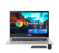 ASUS Chromebook CX1 Laptop FHD de 14 pulgadas, Intel Celeron N4500, 4 GB de RAM, 224 GB de almacenamiento (64 GB eMMC + 160 GB de estación de acoplamiento), gráficos Intel UHD, 720p Wecam, WiFi 6