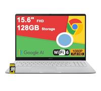 ASUS Chromebook CX15 - Laptop ligera para estudiantes de 15.6 pulgadas, FHD, antirreflejos, Intel Celeron N4500, 4 GB de RAM, 128 GB, almacenamiento Typc-C, batería de larga duración, cámara ICP Hub