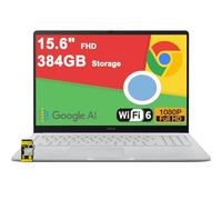 ASUS Chromebook CX15 - Laptop ligera para estudiantes de 15.6 pulgadas, FHD, antirreflejos, Intel Celeron N4500, 4 GB de RAM, 384 GB de almacenamiento (128 GB eMMC + tarjeta SD de 256 GB), cámara de