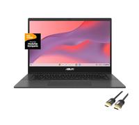 ASUS Chromebook para estudiantes y negocios, pantalla HD antirreflejos de 14 pulgadas, MediaTek Kompanio 520, 4 GB de RAM, 64 GB eMMC, lector de tarjetas micro SD, TB 4, Wi-Fi 6, cámara web, cable