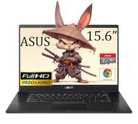 ASUS CX15 Chromebook FHD de 15.6 pulgadas, procesador Intel Celeron de doble núcleo, 4 GB de RAM, 192 GB de almacenamiento (eMMC de 64 GB + tarjeta micro SD de 128 GB), sistema operativo cromado, gris