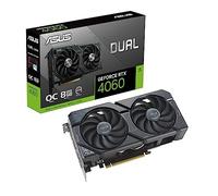 ASUS Dual GeForce RTX 4060 OC Edition 8GB GDDR6 Tarjeta Gráfica, PCIe 4.0, 8GB GDDR6, DLSS 3, HDMI 2.1a, DisplayPort 1.4a, Diseño de 2,5 Ranuras, Ventiladores Axial-Tech, Tecnología 0dB