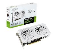 ASUS Dual GeForce RTX™ 4060 Ti EVO White OC Edition 8GB GDDR6 (PCIe 4.0, 8GB GDDR6, DLSS 3, HDMI 2.1a, DisplayPort 1.4a, diseño de ventilador Axial-Tech, tecnología 0dB, placa trasera protectora