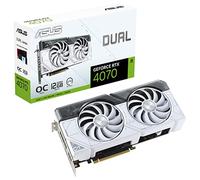 Asus Dual GeForce RTX 4070 OC White Edition, Tarjeta Gráfica Gaming (PCIe 4.0, 12GB GDDR6X, DLSS 3, HDMI 2.1, DisplayPort 1.4a, diseño de 2.55 Ranuras, Ventilador Axial-Tech, tecnología 0dB)