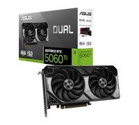 ASUS Dual GeForce RTX 5060 Ti 8GB GDDR7 (PCIe 5.0, 8GB GDDR7, DLSS 4, HDMI 2.1b, DisplayPort 2.1b, diseño de 2.5 Ranuras, diseño de Ventilador Axial-Tech, tecnología 0dB)