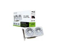 ASUS Dual NVIDIA GeForce RTX 5060 Ti 16GB GDDR7 OC White Edition - Tarjeta gráfica (PCIe 5.0, DLSS 4, HDMI 2.1b, DisplayPort 2.1b, 2.5-Slot, Ventiladores axiales, Tecnología 0dB, Dual BIOS)