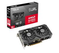 ASUS Dual Radeon™ RX 7600 EVO OC Edition 8GB GDDR6 (PCIe® 4.0, 8 GB GDDR6, HDMI® 2.1, DisplayPort™ 1.4a, diseño de 2.5 Ranuras, Ventiladores Axial-Tech, GPU Tweak III)