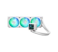 ASUS Enfriador líquido de CPU todo en uno Prime LC 360 ARGB White Edition con área especial de contacto de CPU y canal con aletas, bloque de agua con opciones de lente de espejo infinito, ventiladores