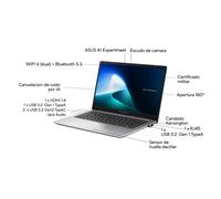 ASUS ExpertBook P1 P1403CVA-S60537 - Ordenador Portátil 14" Full HD (Intel Core i3-1315U, 16GB RAM, 512GB SSD, UHD Graphics, Sin Sistema Operativo) Gris Brumoso - Teclado QWERTY español