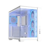 ASUS Funda para PC para Juegos ATX Blanca A32 Plus, Compatible con radiadores de 360 mm y Tarjetas gráficas de 420 mm, chasis de Doble cámara para Zonas de refrigeración Independientes, Cuatro