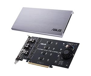 ASUS Hyper M.2 x16 Gen 4 (PCIe 4.0/3.0) - hasta Cuatro Dispositivos M.2 NVMe (2242/2260/2280/22110) hasta de 256 Gbps, Compatible con Raid PCIe 4.0 NVMe de AMD TRX40/X570 y Raid sobre CPU de Intel